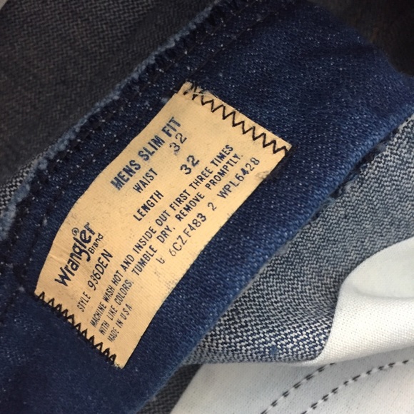 WRANGLER INDIGO SLIM FIT JEANS, 32/32 NWOT - Picture 4 of 4